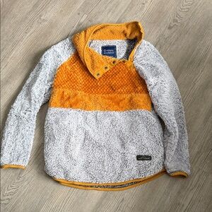 Simply Southern Orange and Gray Sweater